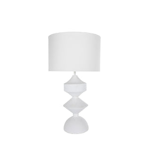Gabby - Maddox Polyresin Feather Plaster White Table Lamp - SCH-170020