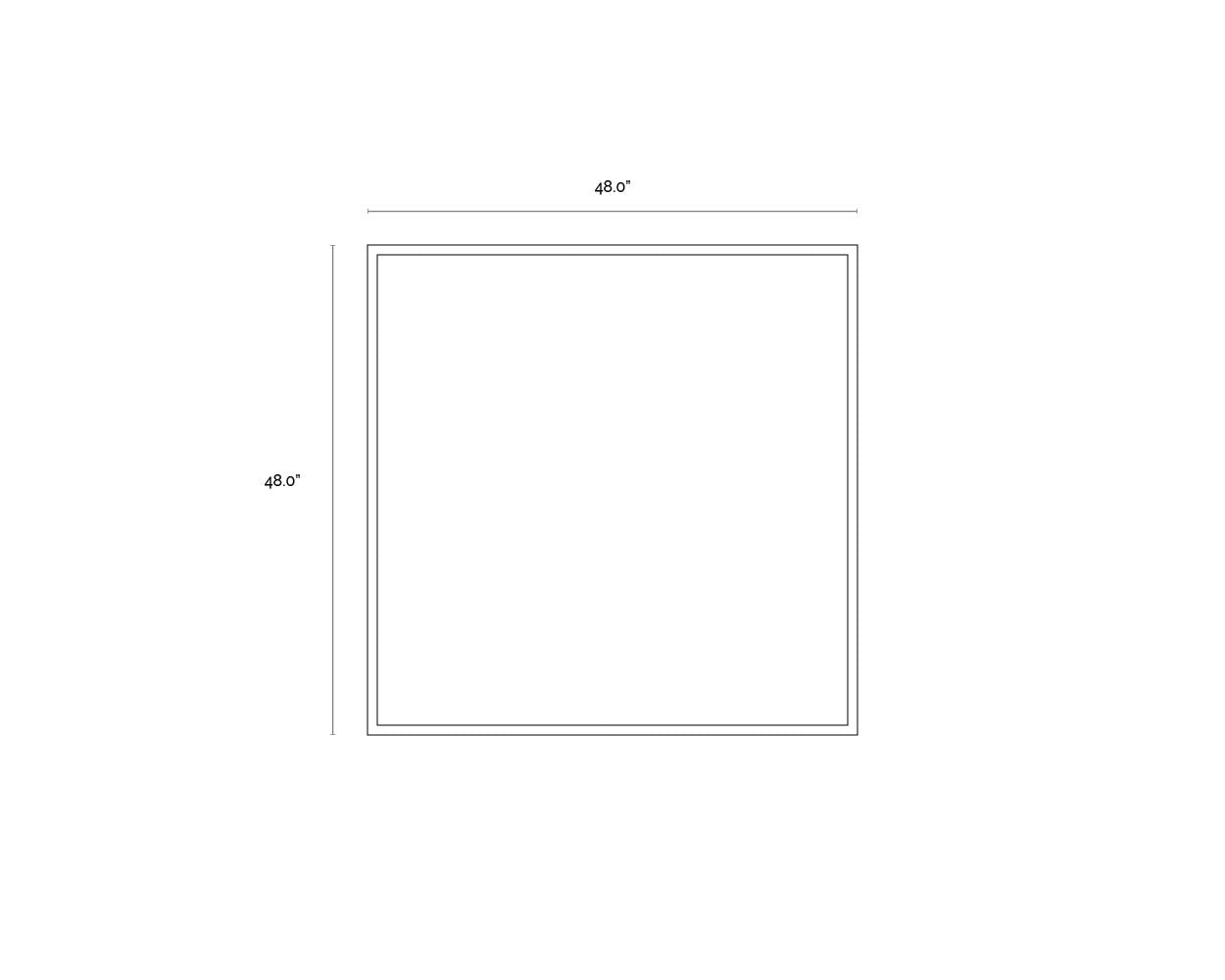Rocky Road - 48" X 48"  Black Floater Frame