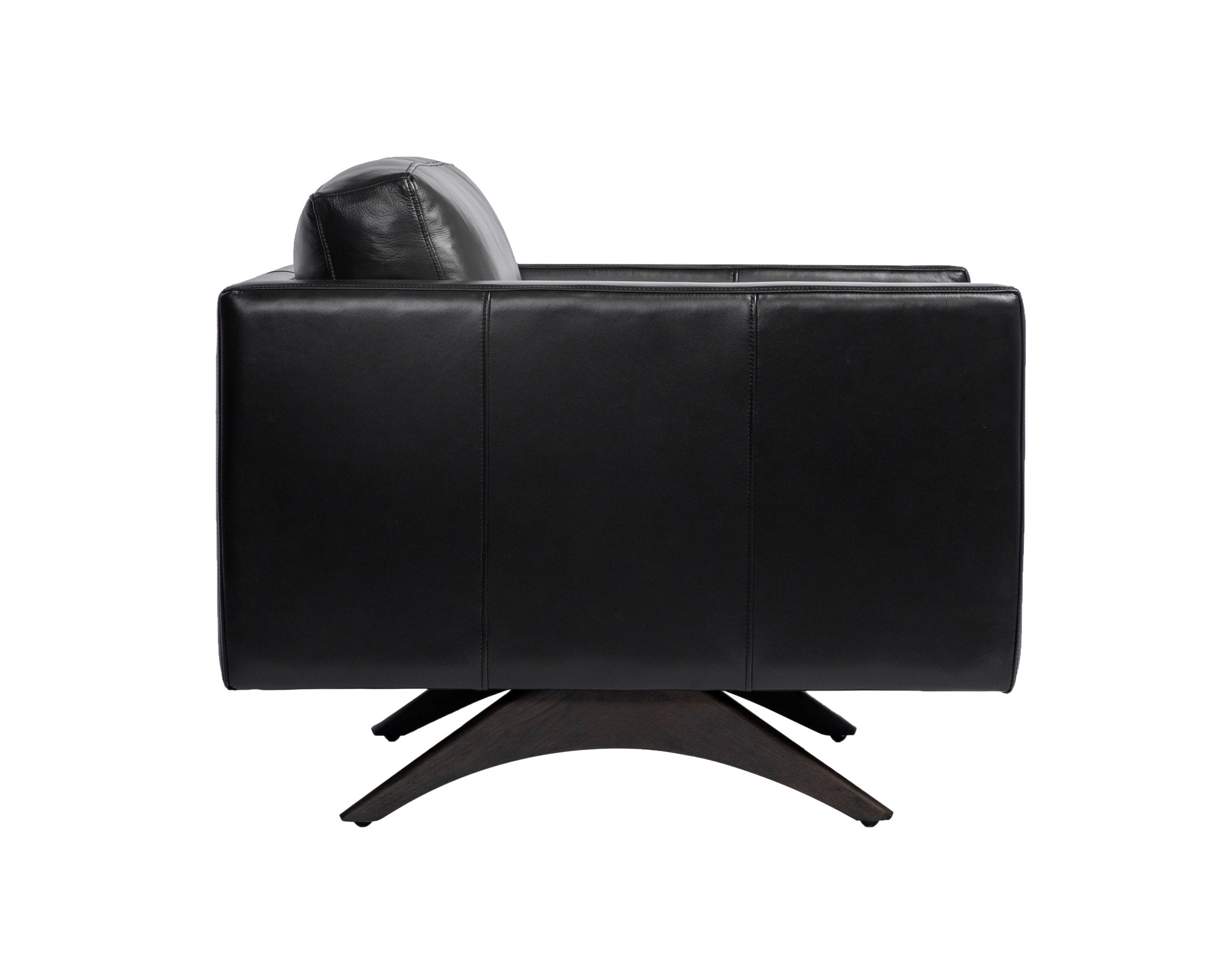 Rogers Armchair - Cortina Black Leather