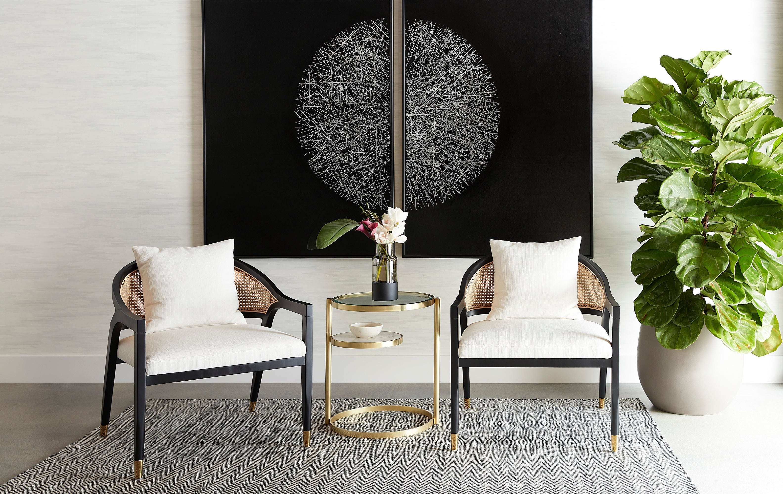 Kirsten Lounge Chair - Linoso Ivory