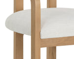 Madrone Dining Armchair - Rustic Oak  Heather Ivory Tweed