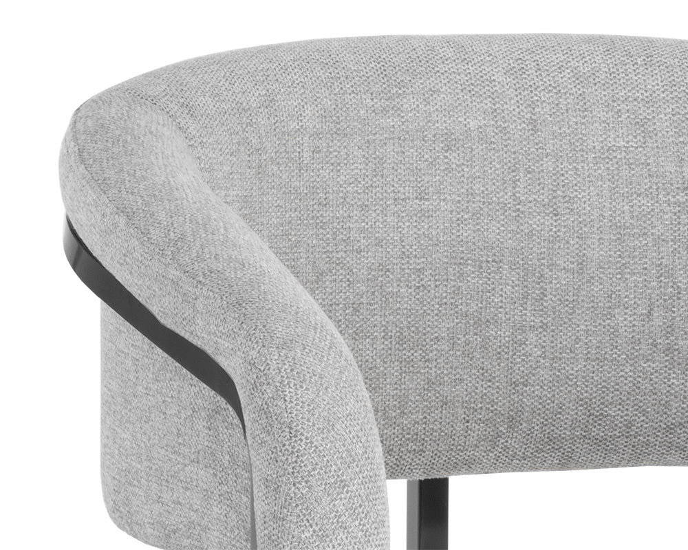 Marris Dining Armchair - Gunmetal  Belfast Heather Grey