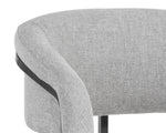 Marris Dining Armchair - Gunmetal  Belfast Heather Grey