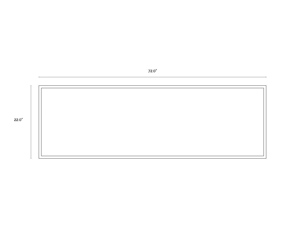 Mystic Landscape - 72" X 22"  Black Floater Frame