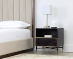 Markwood Nightstand - Brass  Dark Brown