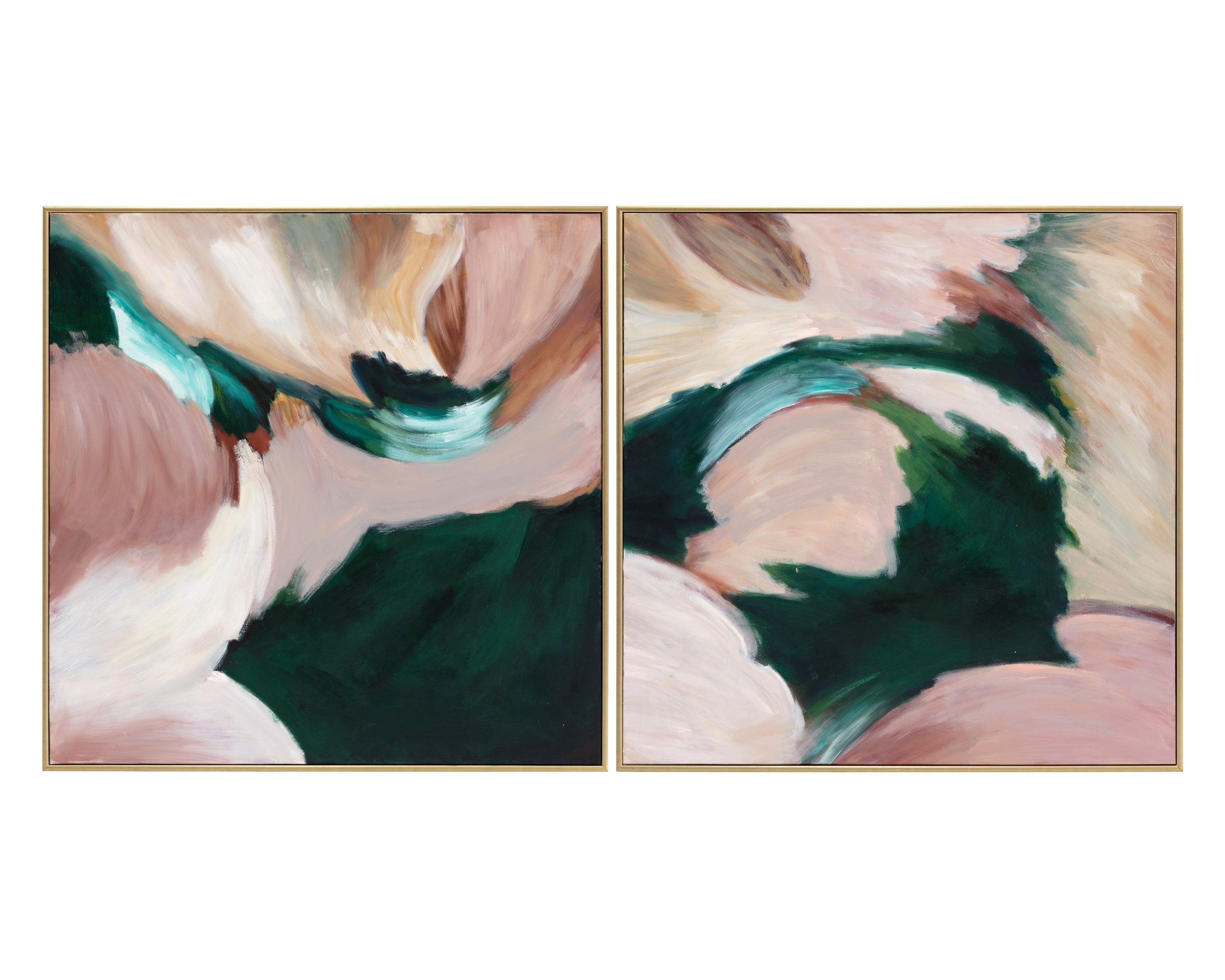 Wild Ones (Set Of 2) - 48" X 48"  Gold Floater Frame