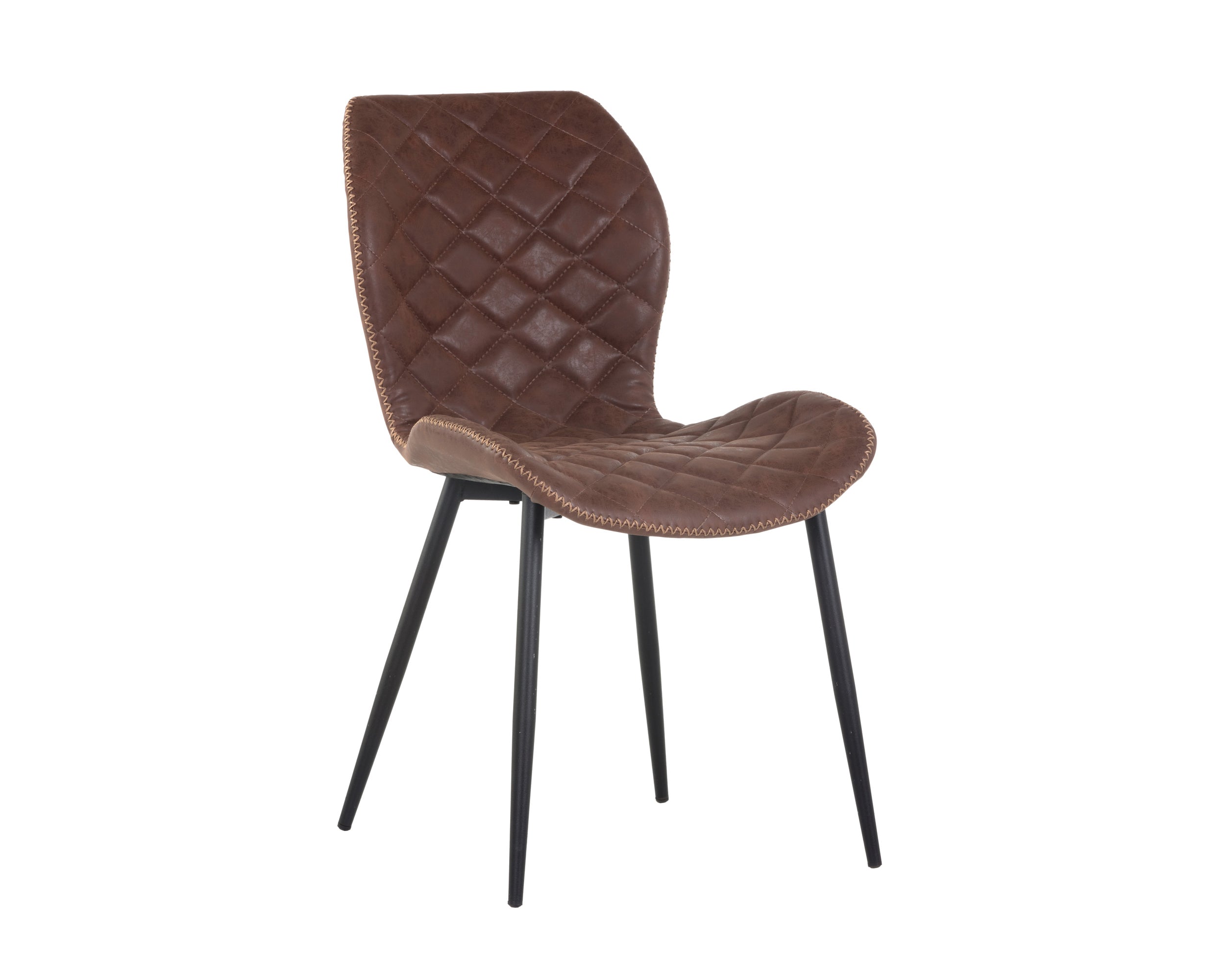 Lyla Dining Chair - Black  Antique Brown
