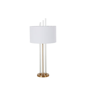 Gabby - Merna Iron Antique Brass Drum Shade Table Lamp - SCH-167005