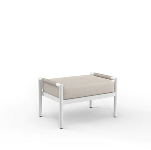 Sunset West - Sabbia Ottoman in Echo Ash, No Welt - White - SW4901-OTT-ASH-STKIT