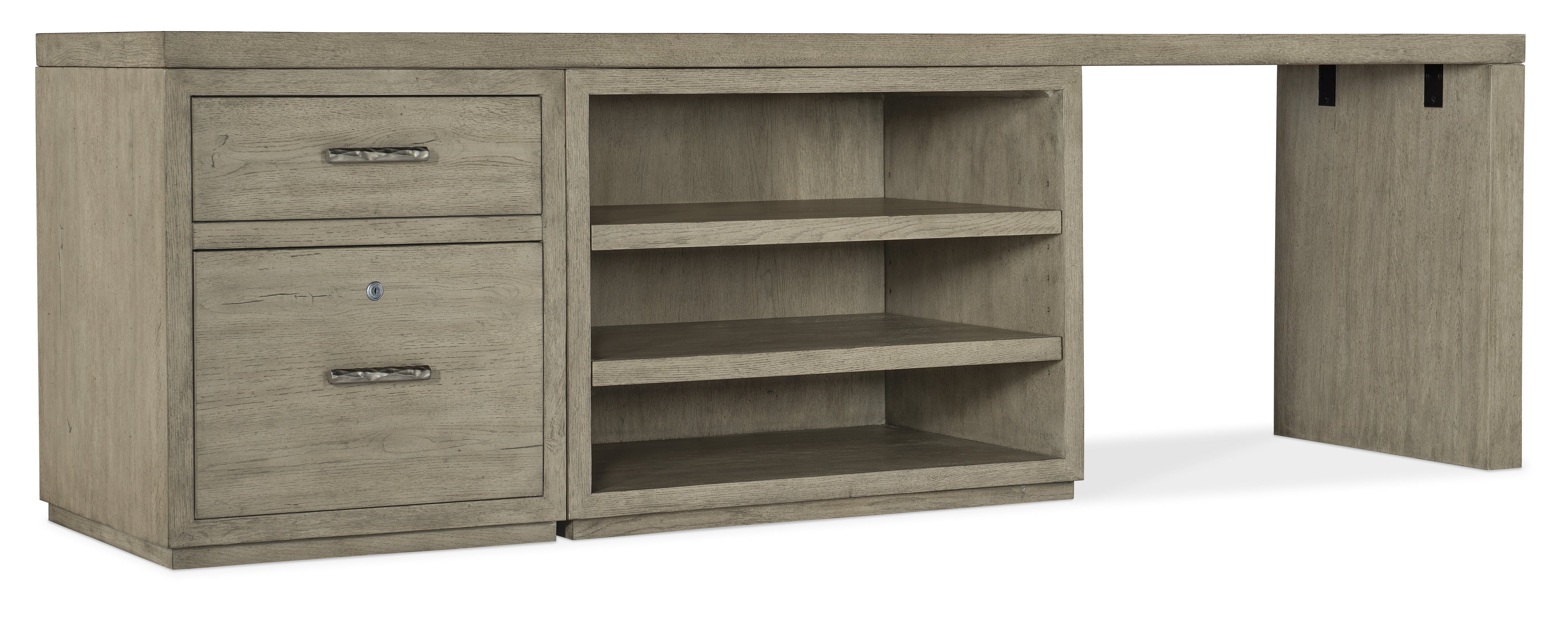 Linville Falls 96" Desk with File and Open Desk Cabinet | Hooker Furniture - 6150-10927-85