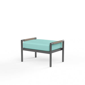 Sunset West - Pietra Ottoman w/ Sunbrella Fabric - Graphite Finish - SW4601-OTT