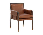Mauti Dining Armchair - Brown  Shalimar Tobacco Leather