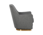 Marcela Swivel Lounge Chair - Belfast Koala Grey