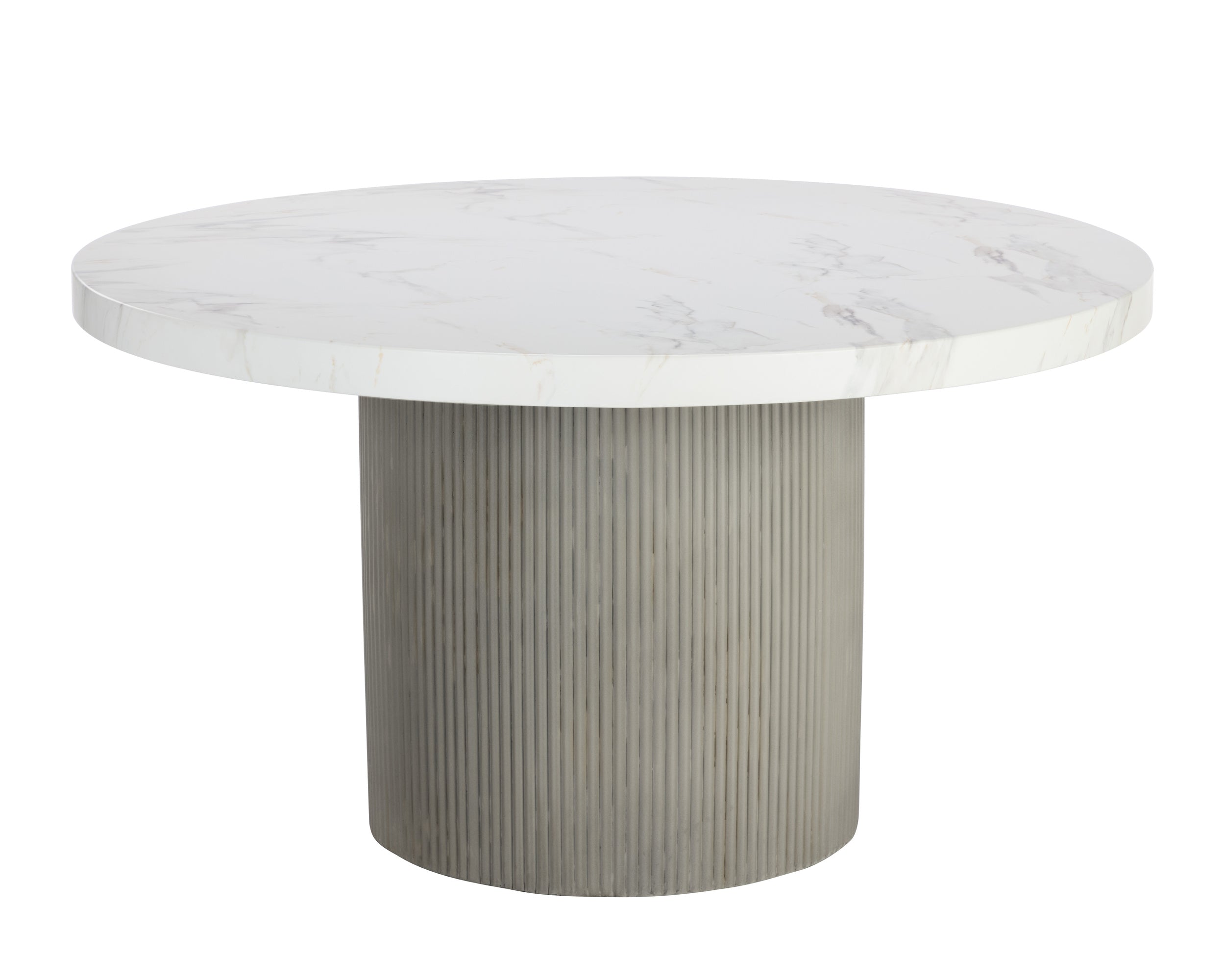 Nicolette Dining Table - 55"  Marble Look