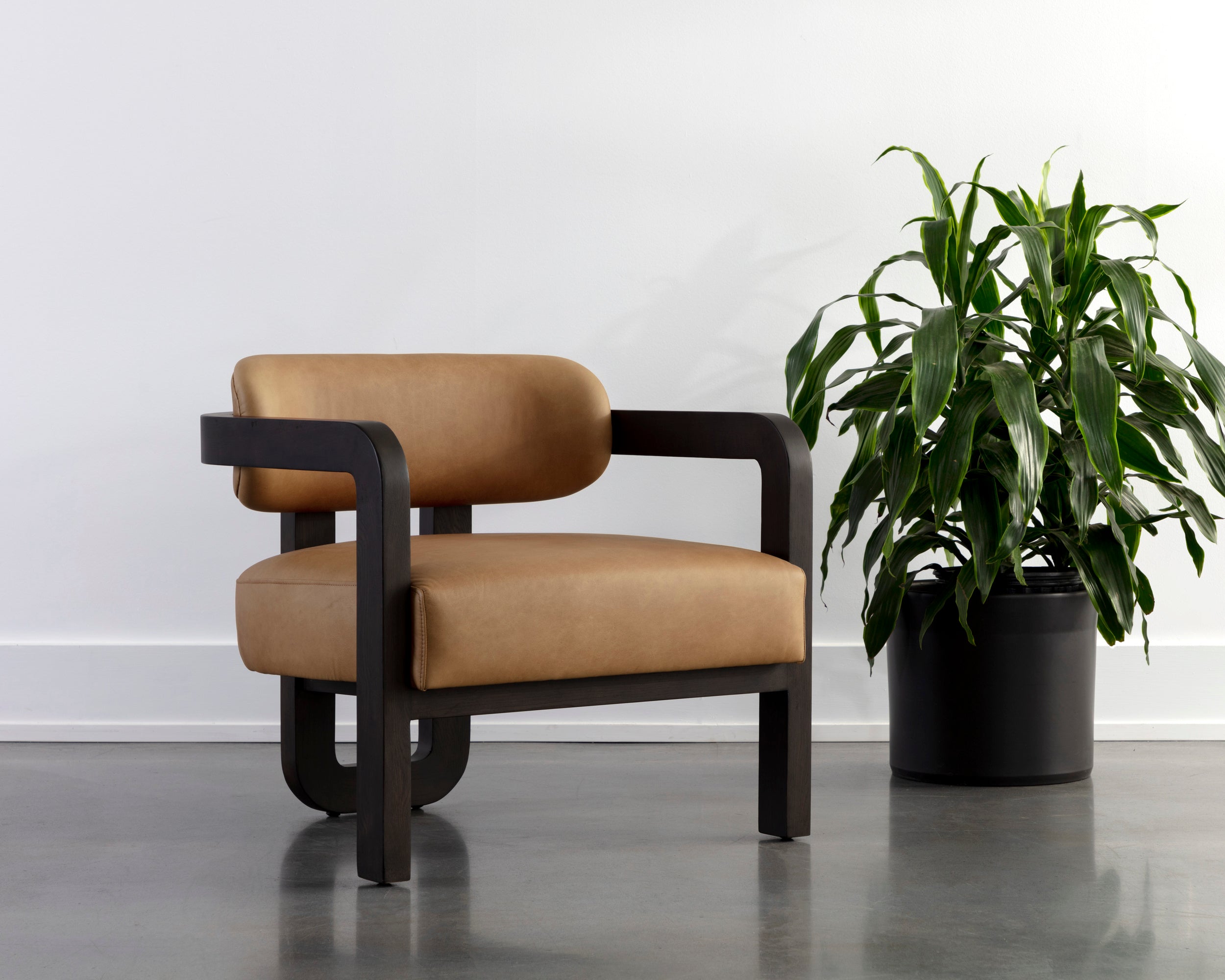 Madrone Lounge Chair - Brown  Ludlow Sesame Leather