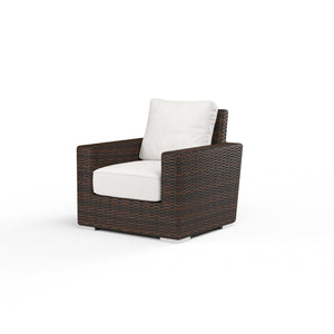 Sunset West - Montecito Club Chair in Canvas Flax w/ Self Welt - Cognac - SW2501-21-FLAX-STKIT