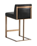 Dean Counter Stool - Antique Brass  Cantina Black