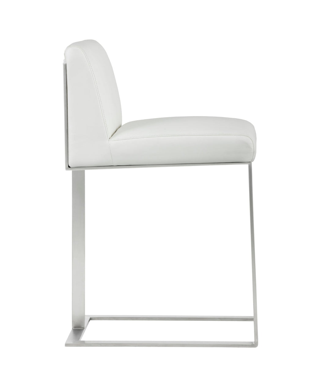 Dean Counter Stool - Stainless Steel  Cantina White