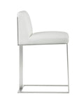 Dean Counter Stool - Stainless Steel  Cantina White