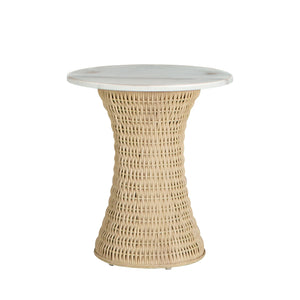 Gabby - Marina Wicker Circle Pedestal Side Table - SCH-175949