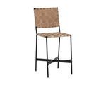 Omari Counter Stool - Suede Light Tan Leather