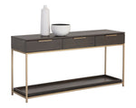 Rebel Console Table With Drawers  - Gold  Charcoal Grey