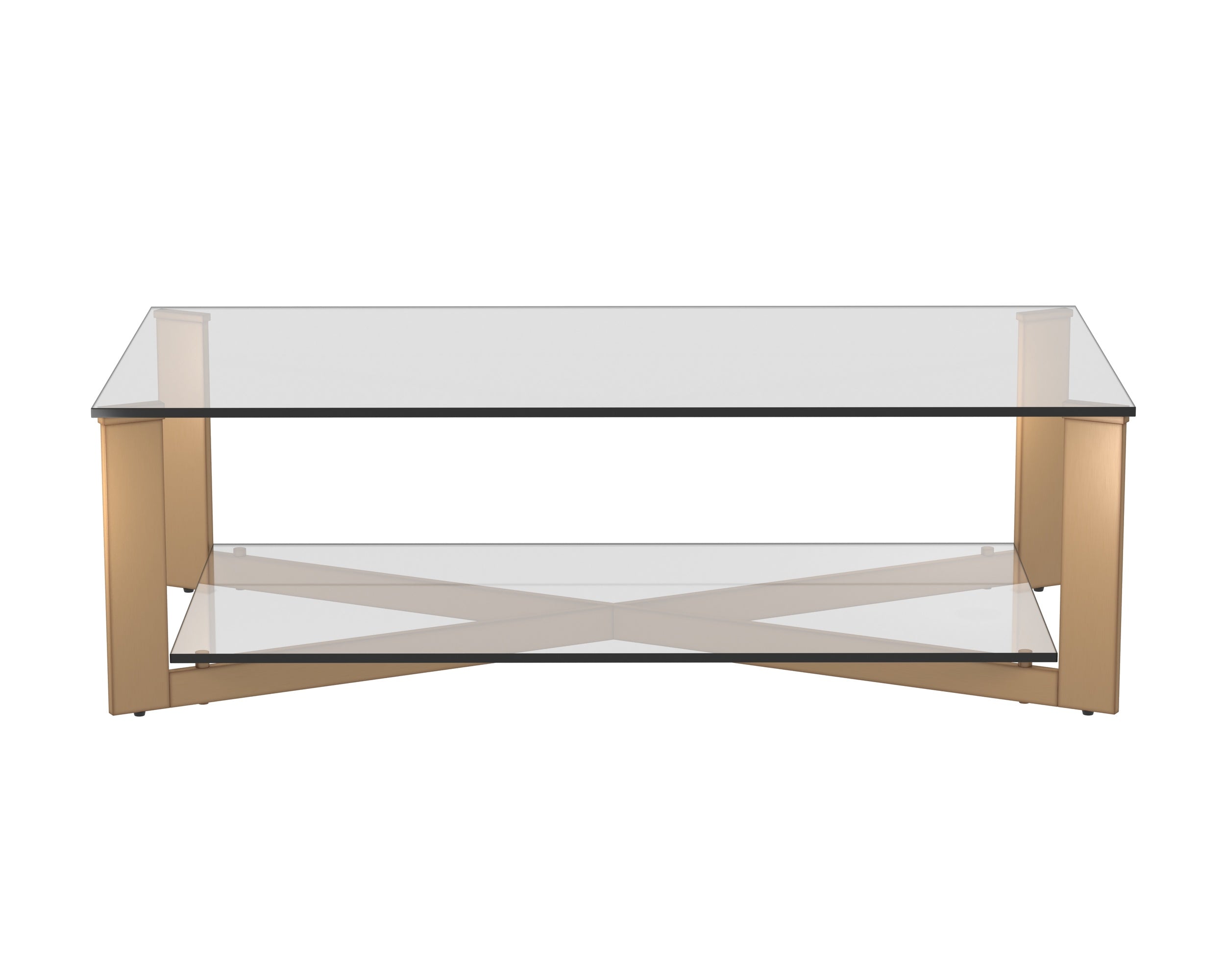 Xavier Coffee Table - Rectangular  Antique Brass