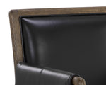 Mauti Dining Armchair - Distressed Brown  Cortina Black Leather