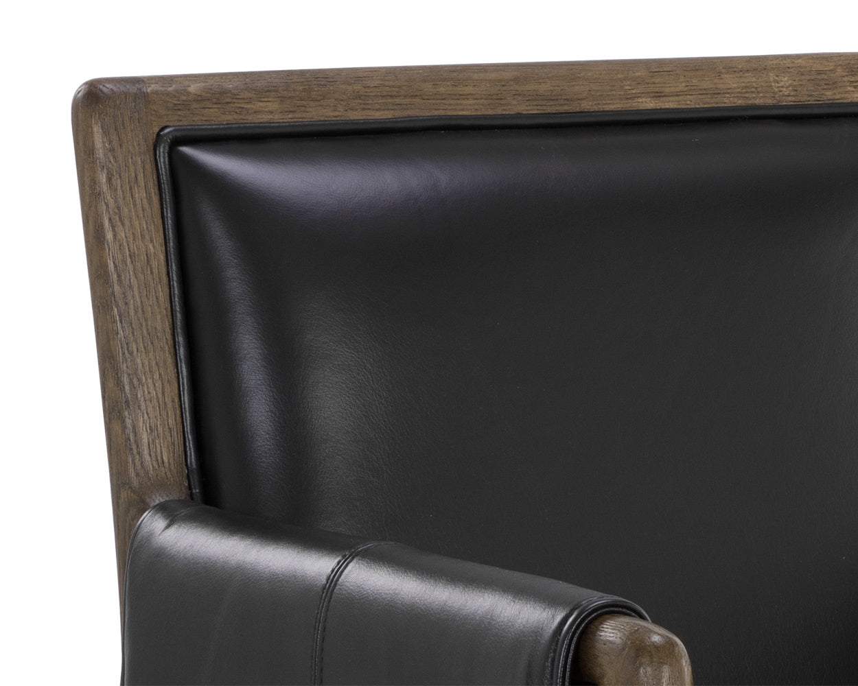 Mauti Dining Armchair - Distressed Brown  Cortina Black Leather