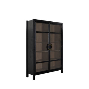 Gabby - Elias Mindi Wood Transitional Cabinet - 4 Shelves, Antique Bronze - SCH-175588