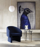 The Peacock - 48" X 72"  Charcoal Frame