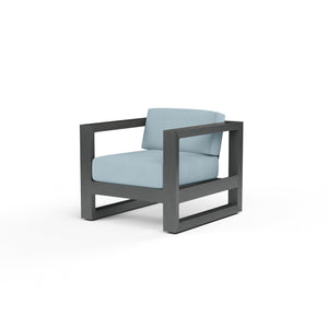 Sunset West - Redondo Club Chair - Sunbrella Fabric No Welt - Slate Finish - SW3801-21