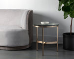 Flato End Table - Antique Brass