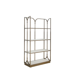 Gabby - Belinda Metal Bookcase - 4 Shelves, Brushed Brass - SCH-175410