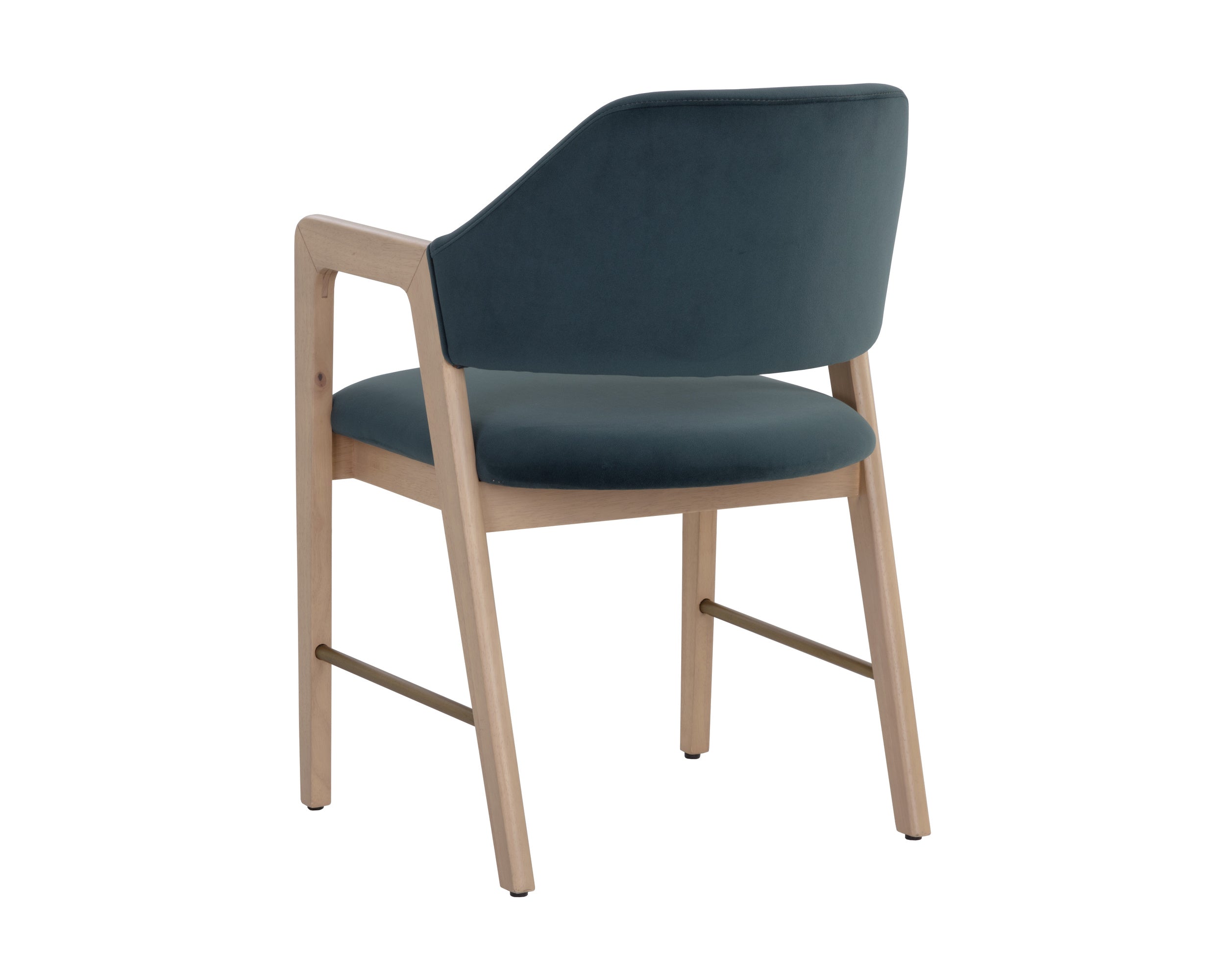 Milton Dining Armchair - Light Wash  Meg Dusty Teal