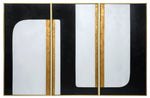 The Path (Set Of 3) - 30" X 60"  Gold Floater Frame