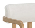 Madrone Dining Armchair - Rustic Oak  Heather Ivory Tweed