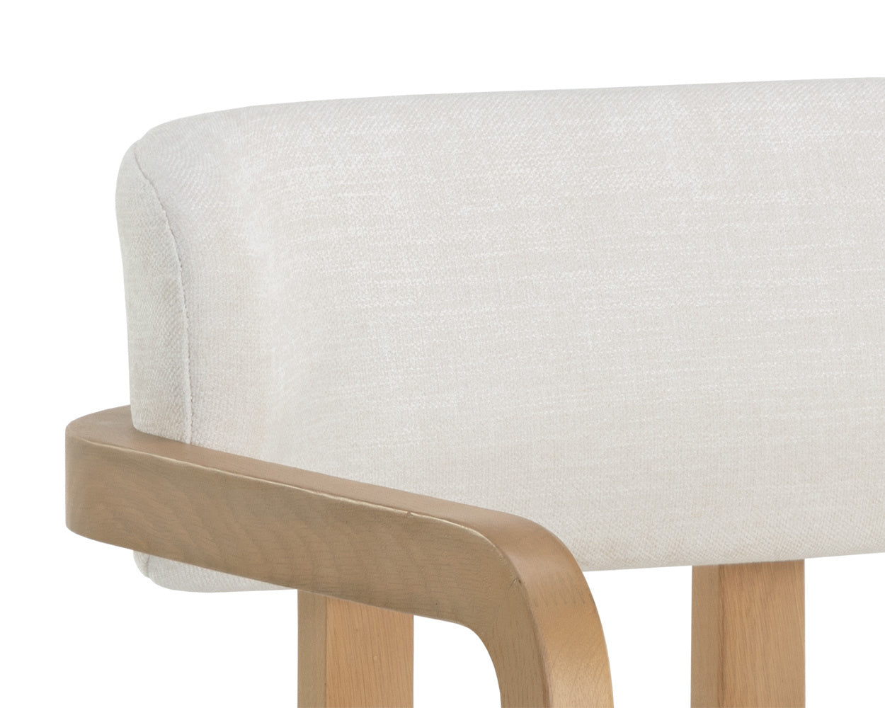 Madrone Dining Armchair - Rustic Oak  Heather Ivory Tweed