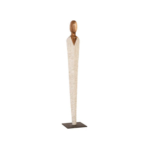Phillips Collection - Vested Female Sculpture, Medium, Chamcha, Natural, White, Gold - TH80094
