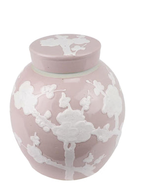 The Enchanted Home Pastel Pale Pink Cherry Blossom Flat Top Jar