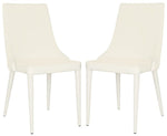 safavieh summerset 19 h side chair, fox2014 - White Leather