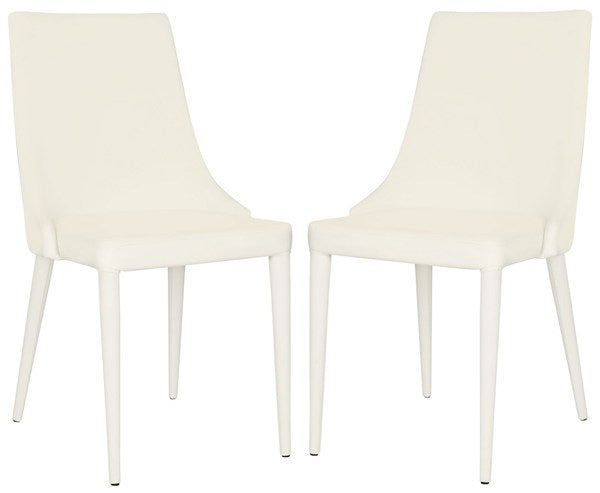 safavieh summerset 19 h side chair, fox2014 - White Leather