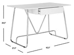 Safavieh Malloy Desk , FOX2212 - White/Chrome