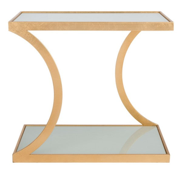 Safavieh Sullivan Accent Table, FOX2526 - Gold / White Glass