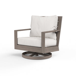 Sunset West - Laguna Swivel Club Rocker in Canvas Flax, No Welt - Driftwood - SW3501-21SR-FX-STKIT
