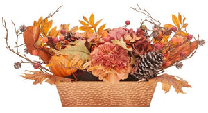 Safavieh Faux 25 Inch Peony & Pumpkin Potted Arrangement , FXP1057