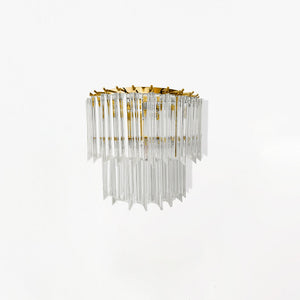 Decorative Crafts - Sorrento Glass Sconce - Gold - SEN3
