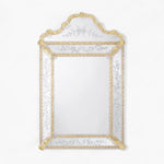 Gold Murano glass mirror.