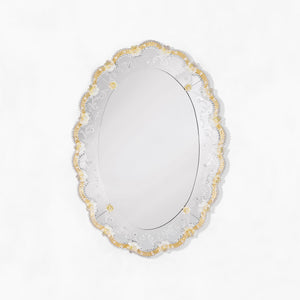 Decorative Crafts Friza Gold Murano Glass Mirror