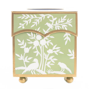The Enchanted Home Grass Green & White Tissue Holder